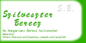 szilveszter berecz business card